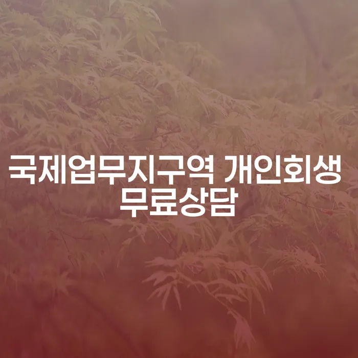 국제업무지구역 개인회생 무료상담