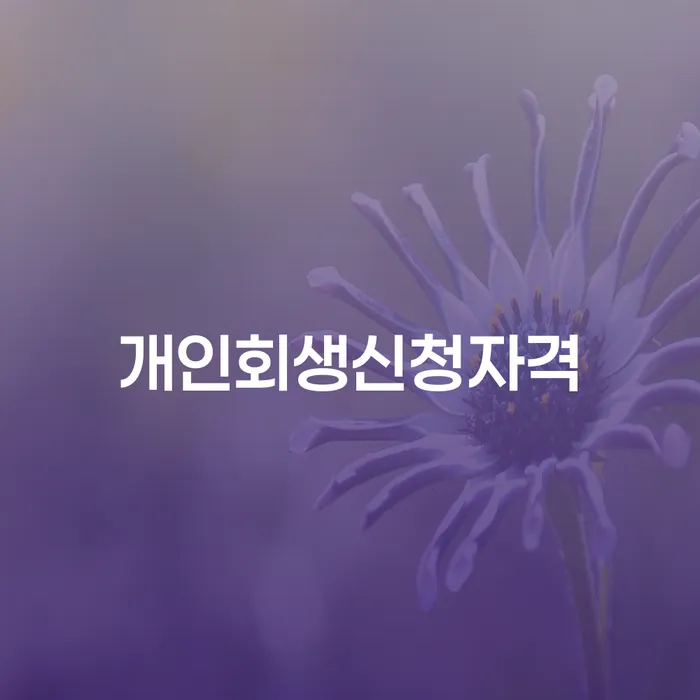 홍은동 개인회생신청자격을 어떻게 확인할 수 있을까요?